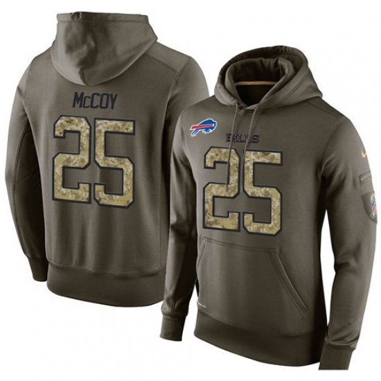 NFL Nike Buffalo Bills 25 LeSean McCoy Green Salute To Service Mens Pullover Hoodie NFL Nike Buffalo Bills 25 LeSean McCoy Green Salute To Service Mens Pullover Hoodie