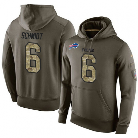 NFL Nike Buffalo Bills 6 Colton Schmidt Green Salute To Service Mens Pullover Hoodie NFL Nike Buffalo Bills 6 Colton Schmidt Green Salute To Service Mens Pullover Hoodie