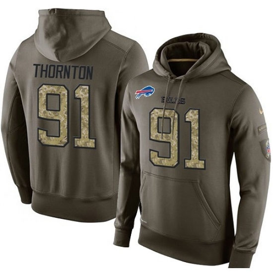 NFL Nike Buffalo Bills 91 Cedric Thornton Green Salute To Service Mens Pullover Hoodie NFL Nike Buffalo Bills 91 Cedric Thornton Green Salute To Service Mens Pullover Hoodie