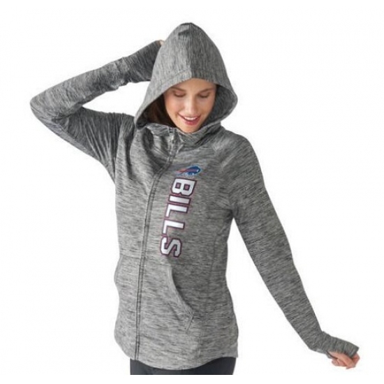 NFL Buffalo Bills G III 4Her by Carl Banks Womens Recovery Full Zip Hoodie Heathered Gray NFL Buffalo Bills G III 4Her by Carl Banks Womens Recovery Full Zip Hoodie Heathered Gray