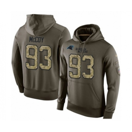 Football Carolina Panthers 93 Gerald McCoy Green Salute To Service Mens Pullover Hoodie Football Carolina Panthers 93 Gerald McCoy Green Salute To Service Mens Pullover Hoodie