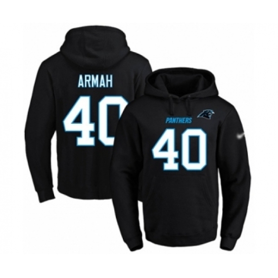 Football Mens Carolina Panthers 40 Alex Armah Black Name Number Pullover Hoodie Football Mens Carolina Panthers 40 Alex Armah Black Name Number Pullover Hoodie