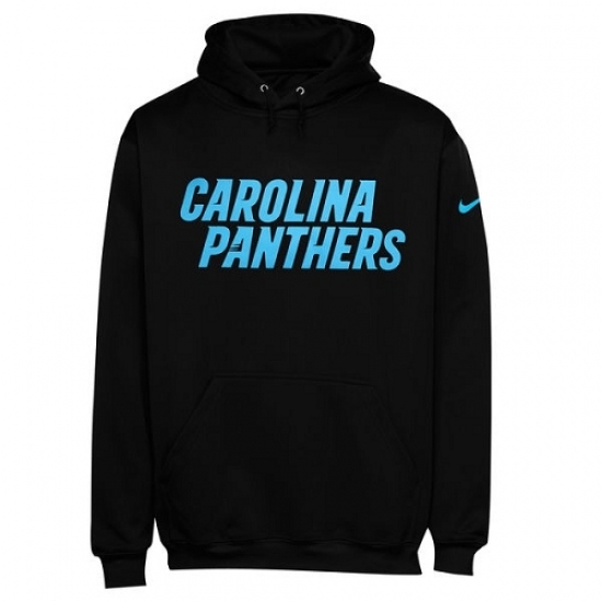 NFL Mens Carolina Panthers Nike Black KO Wordmark Performance Hoodie NFL Mens Carolina Panthers Nike Black KO Wordmark Performance Hoodie