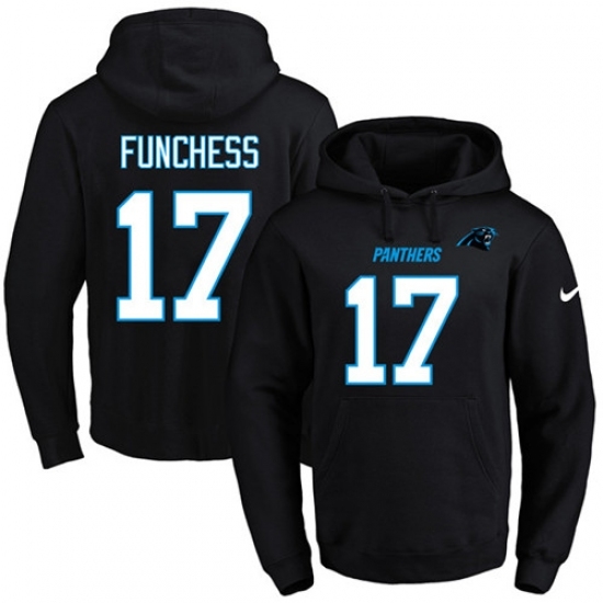 NFL Mens Nike Carolina Panthers 17 Devin Funchess Black Name Number Pullover Hoodie NFL Mens Nike Carolina Panthers 17 Devin Funchess Black Name Number Pullover Hoodie