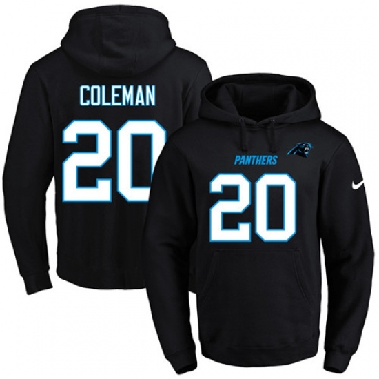 NFL Mens Nike Carolina Panthers 20 Kurt Coleman Black Name Number Pullover Hoodie NFL Mens Nike Carolina Panthers 20 Kurt Coleman Black Name Number Pullover Hoodie