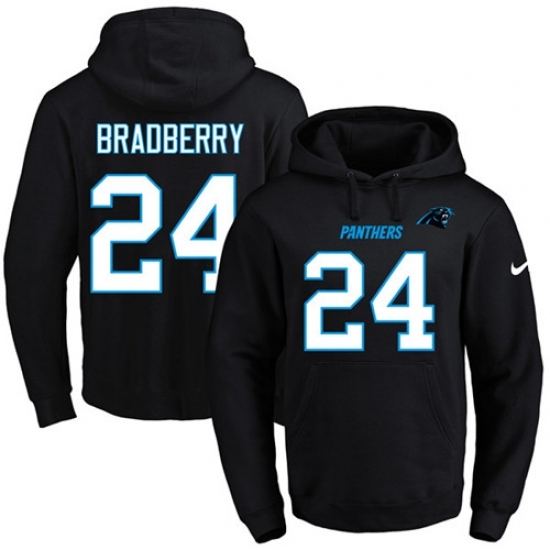 NFL Mens Nike Carolina Panthers 24 James Bradberry Black Name Number Pullover Hoodie NFL Mens Nike Carolina Panthers 24 James Bradberry Black Name Number Pullover Hoodie