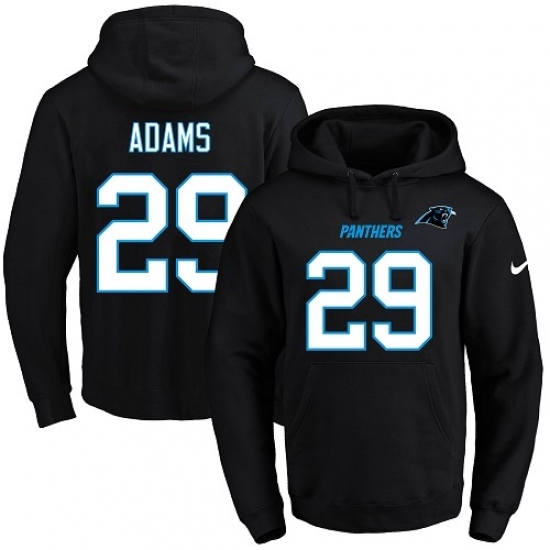 NFL Mens Nike Carolina Panthers 29 Mike Adams Black Name Number Pullover Hoodie NFL Mens Nike Carolina Panthers 29 Mike Adams Black Name Number Pullover Hoodie