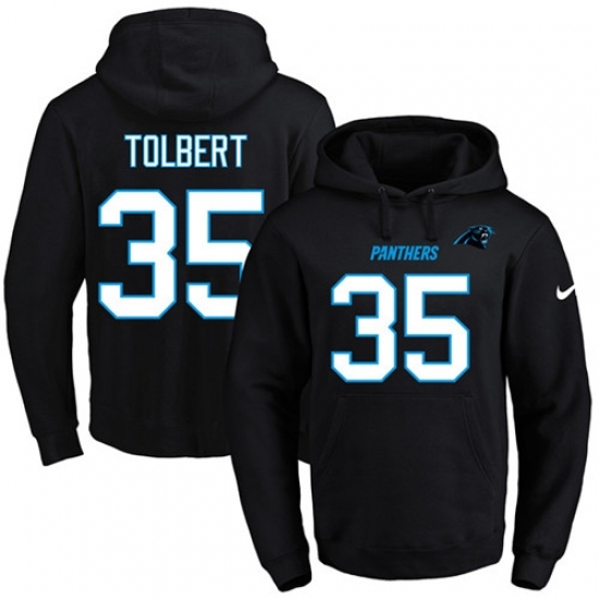 NFL Mens Nike Carolina Panthers 35 Mike Tolbert Black Name Number Pullover Hoodie NFL Mens Nike Carolina Panthers 35 Mike Tolbert Black Name Number Pullover Hoodie