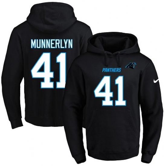 NFL Mens Nike Carolina Panthers 41 Captain Munnerlyn Black Name Number Pullover Hoodie NFL Mens Nike Carolina Panthers 41 Captain Munnerlyn Black Name Number Pullover Hoodie