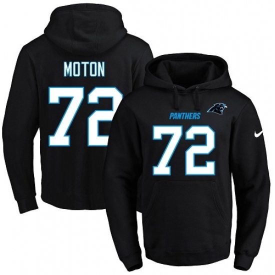 NFL Mens Nike Carolina Panthers 72 Taylor Moton Black Name Number Pullover Hoodie NFL Mens Nike Carolina Panthers 72 Taylor Moton Black Name Number Pullover Hoodie