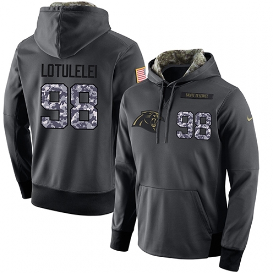 NFL Mens Nike Carolina Panthers 98 Star Lotulelei Stitched Black Anthracite Salute to Service Player Performance Hoodie NFL Mens Nike Carolina Panthers 98 Star Lotulelei Stitched Black Anthracite Salute to Service Player Performance Hoodie