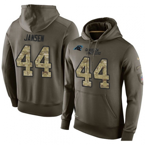 NFL Nike Carolina Panthers 44 JJ Jansen Green Salute To Service Mens Pullover Hoodie NFL Nike Carolina Panthers 44 JJ Jansen Green Salute To Service Mens Pullover Hoodie