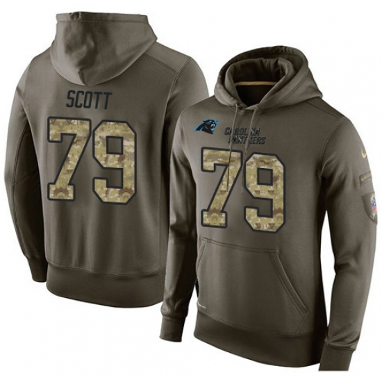 NFL Nike Carolina Panthers 79 Chris Scott Green Salute To Service Mens Pullover Hoodie NFL Nike Carolina Panthers 79 Chris Scott Green Salute To Service Mens Pullover Hoodie