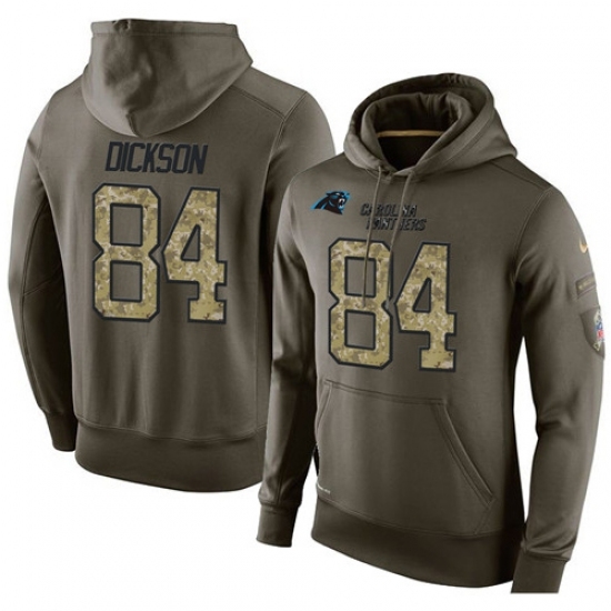 NFL Nike Carolina Panthers 84 Ed Dickson Green Salute To Service Mens Pullover Hoodie NFL Nike Carolina Panthers 84 Ed Dickson Green Salute To Service Mens Pullover Hoodie