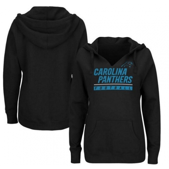 NFL Carolina Panthers Majestic Womens Self Determination Pullover Hoodie Black NFL Carolina Panthers Majestic Womens Self Determination Pullover Hoodie Black