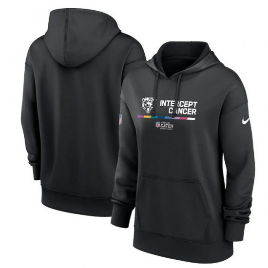 Women Chicago Bears 2022 Black NFL Crucial Catch Therma Performance Pullover Hoodie Women Chicago Bears 2022 Black NFL Crucial Catch Therma Performance Pullover Hoodie