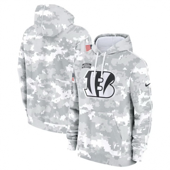 Men Cincinnati Bengals 2024 Arctic Camo Salute To Service Club Fleece Pullover Stitched Hoodie Men Cincinnati Bengals 2024 Arctic Camo Salute To Service Club Fleece Pullover Stitched Hoodie