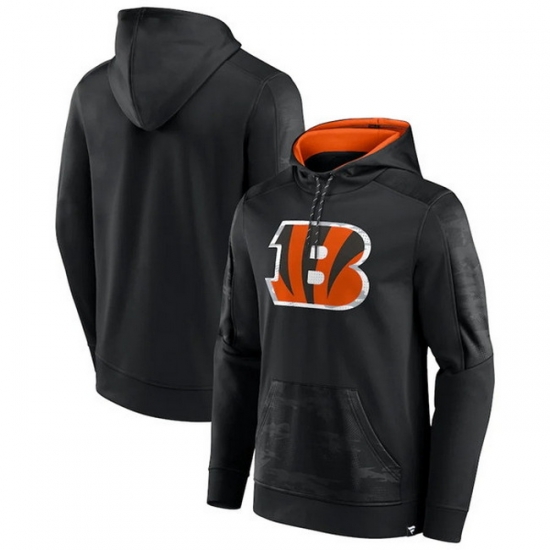 Men Cincinnati Bengals Black On The Ball Pullover Hoodie Men Cincinnati Bengals Black On The Ball Pullover Hoodie