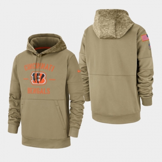 Mens Cincinnati Bengals Tan 2019 Salute to Service Sideline Therma Pullover Hoodie Mens Cincinnati Bengals Tan 2019 Salute to Service Sideline Therma Pullover Hoodie