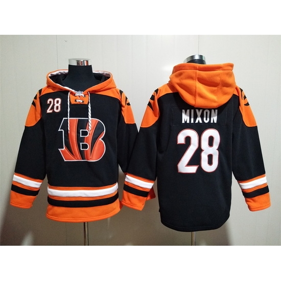 NFL Men Cincinnati Bengals 28 Joe Mixon Stitched Hoodie II NFL Men Cincinnati Bengals 28 Joe Mixon Stitched Hoodie II