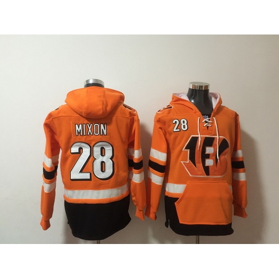 NFL Men Cincinnati Bengals 28 Joe Mixon Stitched Hoodie NFL Men Cincinnati Bengals 28 Joe Mixon Stitched Hoodie