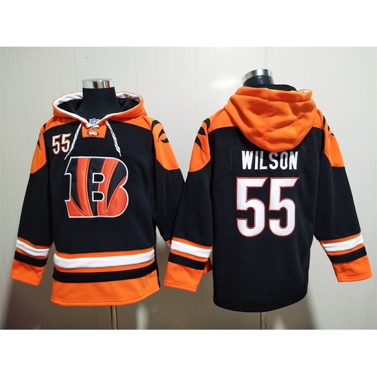 NFL Men Cincinnati Bengals 55 Logan Wilson Stitched Hoodie NFL Men Cincinnati Bengals 55 Logan Wilson Stitched Hoodie