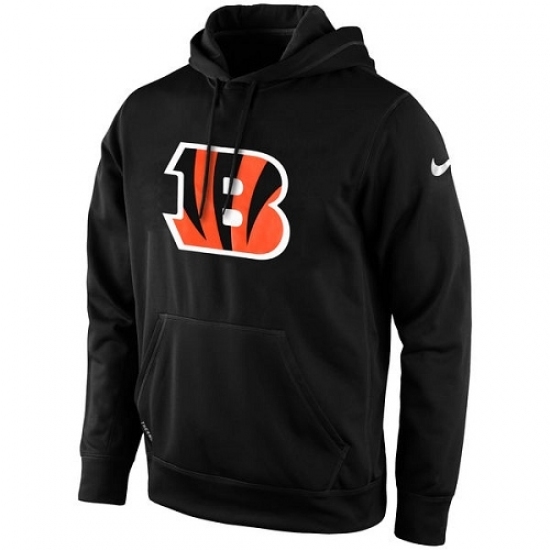 NFL Mens Cincinnati Bengals Nike Black KO Logo Essential Hoodie NFL Mens Cincinnati Bengals Nike Black KO Logo Essential Hoodie