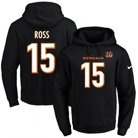 NFL Mens Nike Cincinnati Bengals 15 John Ross Black Name Number Pullover Hoodie NFL Mens Nike Cincinnati Bengals 15 John Ross Black Name Number Pullover Hoodie