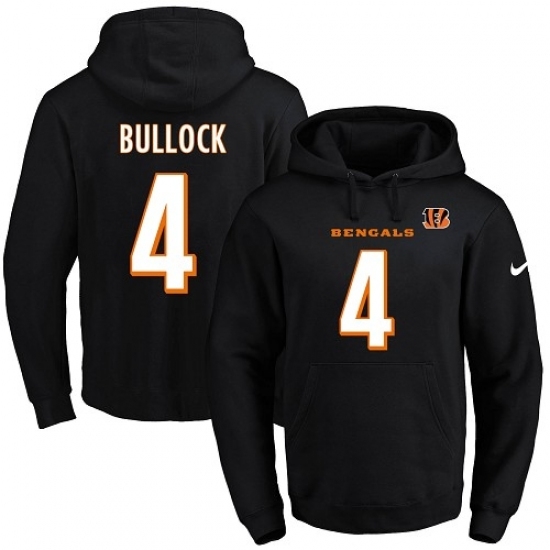 NFL Mens Nike Cincinnati Bengals 4 Randy Bullock Black Name Number Pullover Hoodie NFL Mens Nike Cincinnati Bengals 4 Randy Bullock Black Name Number Pullover Hoodie