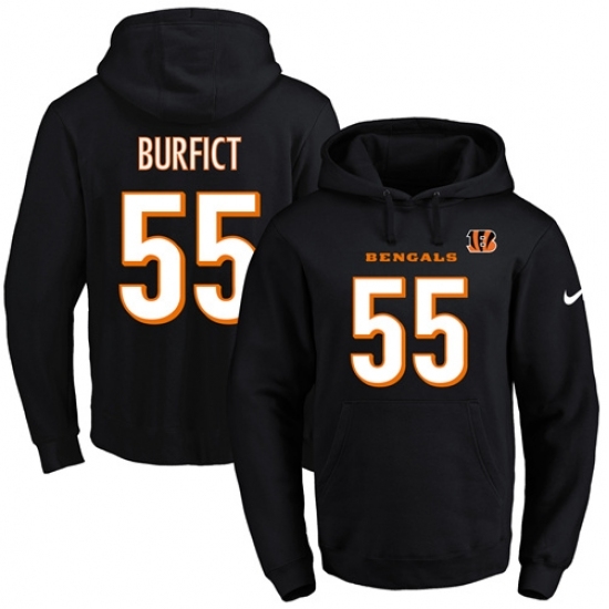 NFL Mens Nike Cincinnati Bengals 55 Vontaze Burfict Black Name Number Pullover Hoodie NFL Mens Nike Cincinnati Bengals 55 Vontaze Burfict Black Name Number Pullover Hoodie