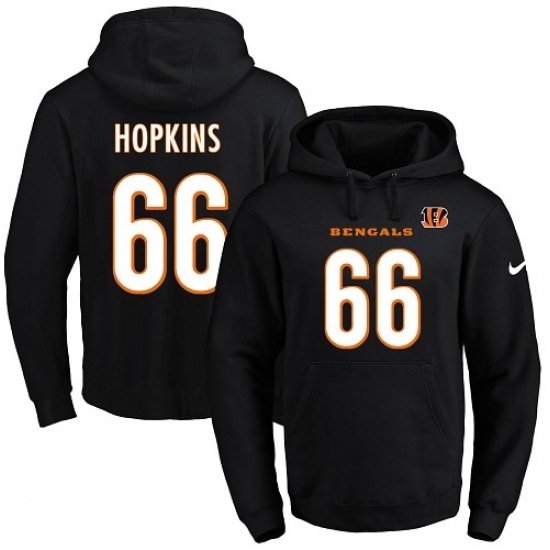 NFL Mens Nike Cincinnati Bengals 66 Trey Hopkins Black Name Number Pullover Hoodie NFL Mens Nike Cincinnati Bengals 66 Trey Hopkins Black Name Number Pullover Hoodie
