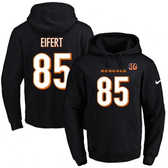 NFL Mens Nike Cincinnati Bengals 85 Tyler Eifert Black Name Number Pullover Hoodie NFL Mens Nike Cincinnati Bengals 85 Tyler Eifert Black Name Number Pullover Hoodie