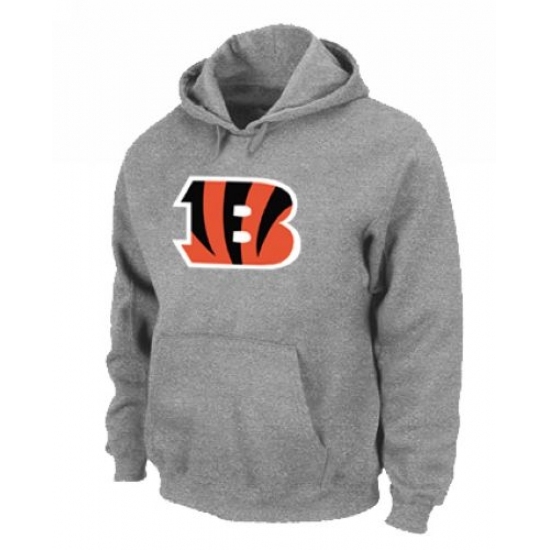 NFL Mens Nike Cincinnati Bengals Logo Pullover Hoodie Grey NFL Mens Nike Cincinnati Bengals Logo Pullover Hoodie Grey