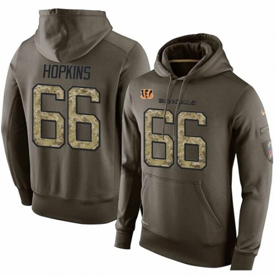 NFL Nike Cincinnati Bengals 66 Trey Hopkins Green Salute To Service Mens Pullover Hoodie NFL Nike Cincinnati Bengals 66 Trey Hopkins Green Salute To Service Mens Pullover Hoodie