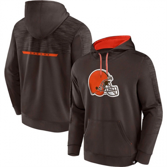 Men Cleveland Browns Brown Defender Evo Pullover Hoodie Men Cleveland Browns Brown Defender Evo Pullover Hoodie
