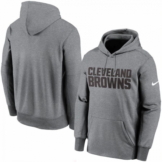 Men Cleveland Browns Nike Fan Gear Wordmark Performance Pullover Hoodie Heathered Charcoal Men Cleveland Browns Nike Fan Gear Wordmark Performance Pullover Hoodie Heathered Charcoal
