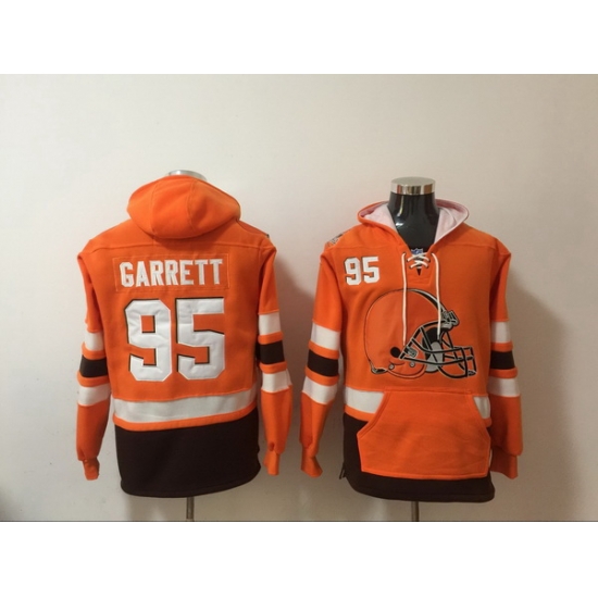 Men Nike Cleveland Browns Myles Garrett 95 NFL Winter Thick Hoodie Men Nike Cleveland Browns Myles Garrett 95 NFL Winter Thick Hoodie