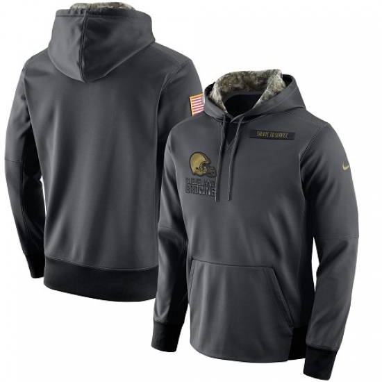 NFL Mens Cleveland Browns Nike Anthracite Salute to Service Player Performance Hoodie NFL Mens Cleveland Browns Nike Anthracite Salute to Service Player Performance Hoodie