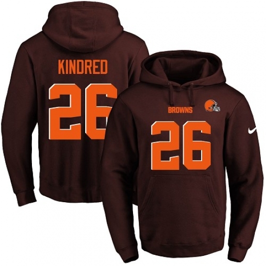 NFL Mens Nike Cleveland Browns 26 Derrick Kindred Brown Name Number Pullover Hoodie NFL Mens Nike Cleveland Browns 26 Derrick Kindred Brown Name Number Pullover Hoodie