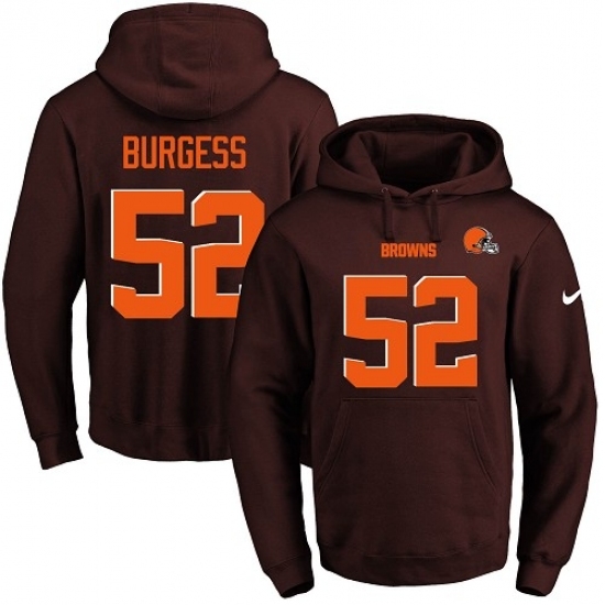 NFL Mens Nike Cleveland Browns 52 James Burgess Brown Name Number Pullover Hoodie NFL Mens Nike Cleveland Browns 52 James Burgess Brown Name Number Pullover Hoodie