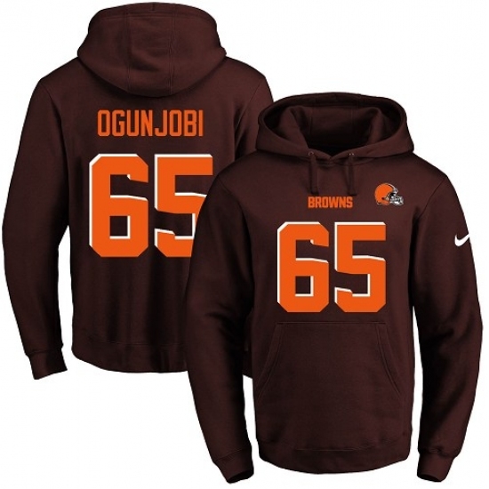 NFL Mens Nike Cleveland Browns 65 Larry Ogunjobi Brown Name Number Pullover Hoodie NFL Mens Nike Cleveland Browns 65 Larry Ogunjobi Brown Name Number Pullover Hoodie