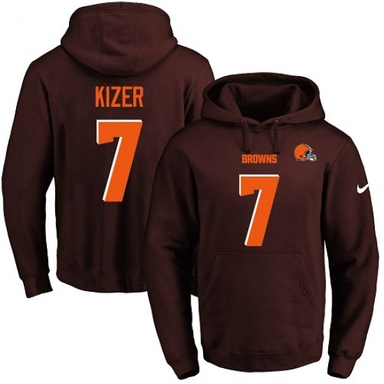 NFL Mens Nike Cleveland Browns 7 DeShone Kizer Brown Name Number Pullover Hoodie NFL Mens Nike Cleveland Browns 7 DeShone Kizer Brown Name Number Pullover Hoodie