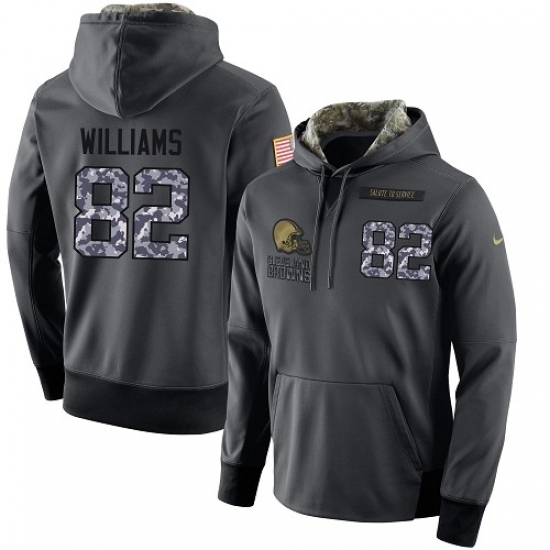 NFL Mens Nike Cleveland Browns 82 Kasen Williams Stitched Black Anthracite Salute to Service Player Performance Hoodie NFL Mens Nike Cleveland Browns 82 Kasen Williams Stitched Black Anthracite Salute to Service Player Performance Hoodie