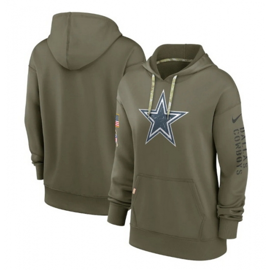 Women Dallas Cowboys 2022 Olive Salute To Service Therma Performance Pullover Hoodie Women Dallas Cowboys 2022 Olive Salute To Service Therma Performance Pullover Hoodie