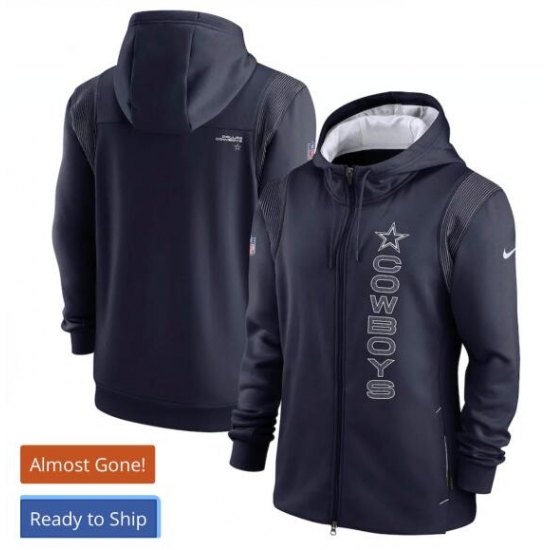 Men Dallas Cowboys Navy Full-zip Hoodie Men Dallas Cowboys Navy Full-zip Hoodie