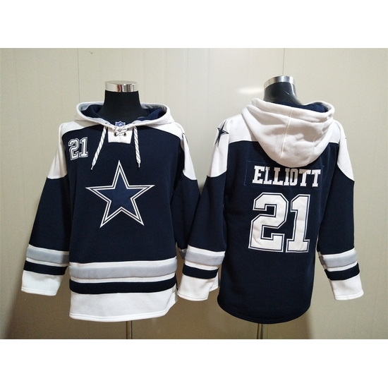 NFL Men Dallas Cowboys 21 Ezekiel Elliott Stitched Hoodie NFL Men Dallas Cowboys 21 Ezekiel Elliott Stitched Hoodie