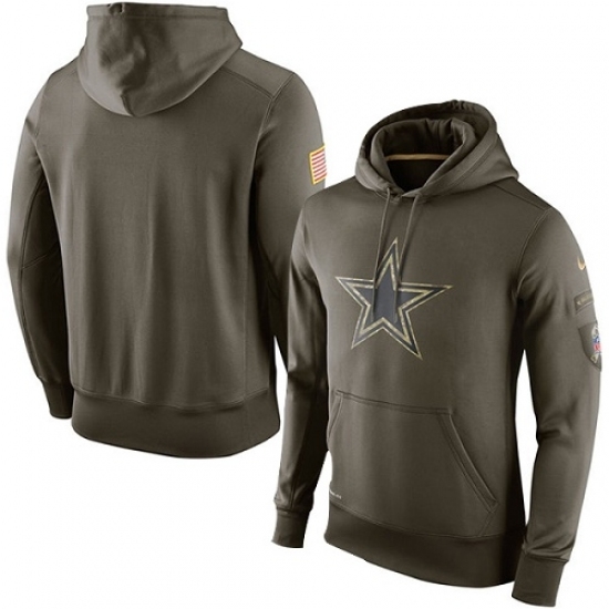 NFL Mens Dallas Cowboys Nike Olive Salute To Service KO Performance Hoodie NFL Mens Dallas Cowboys Nike Olive Salute To Service KO Performance Hoodie