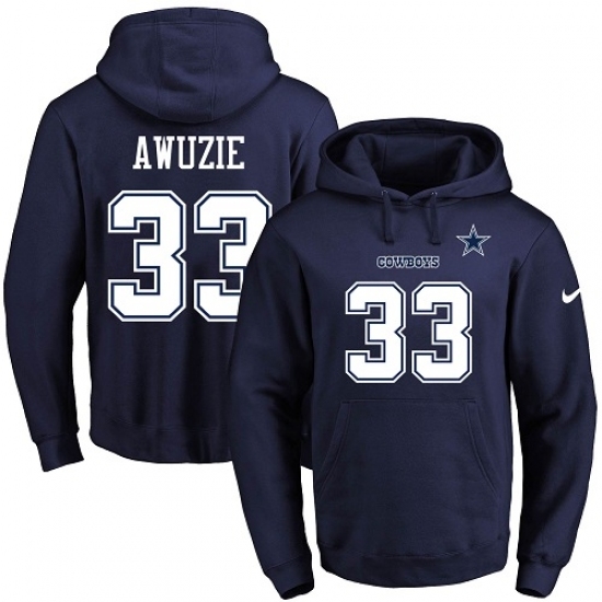 NFL Mens Nike Dallas Cowboys 33 Chidobe Awuzie Navy Blue Name Number Pullover Hoodie NFL Mens Nike Dallas Cowboys 33 Chidobe Awuzie Navy Blue Name Number Pullover Hoodie