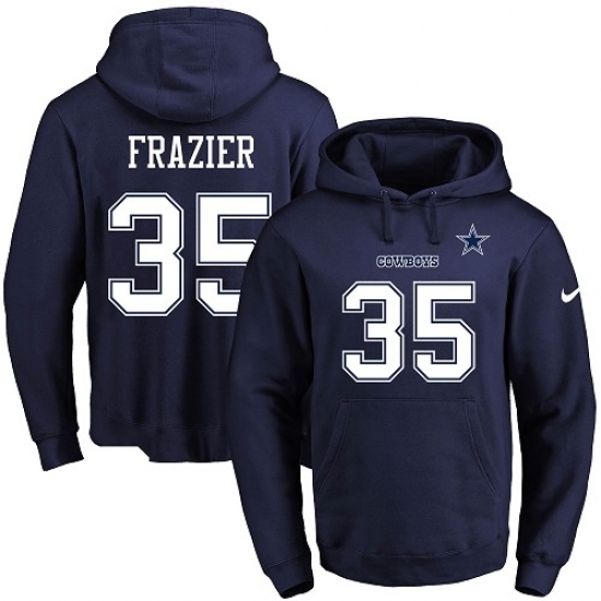 NFL Mens Nike Dallas Cowboys 35 Kavon Frazier Navy Blue Name Number Pullover Hoodie NFL Mens Nike Dallas Cowboys 35 Kavon Frazier Navy Blue Name Number Pullover Hoodie
