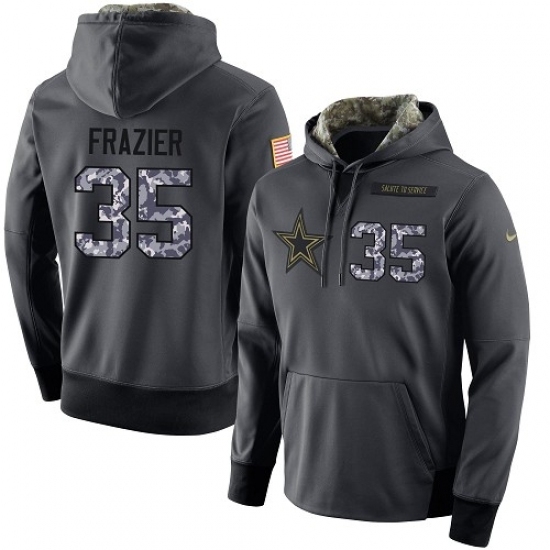 NFL Mens Nike Dallas Cowboys 35 Kavon Frazier Stitched Black Anthracite Salute to Service Player Performance Hoodie NFL Mens Nike Dallas Cowboys 35 Kavon Frazier Stitched Black Anthracite Salute to Service Player Performance Hoodie
